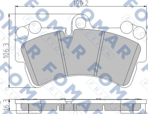 FOMAR Friction FO 859181 - Гальмівні колодки, дискові гальма autozip.com.ua