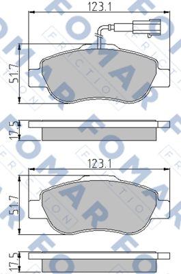 FOMAR Friction FO 856781 - Гальмівні колодки, дискові гальма autozip.com.ua