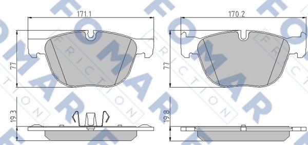 FOMAR Friction FO 861481 - Гальмівні колодки, дискові гальма autozip.com.ua