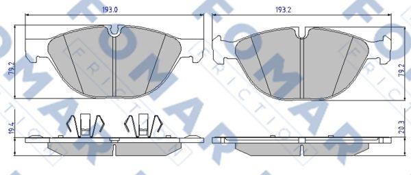 FOMAR Friction FO 861581 - Гальмівні колодки, дискові гальма autozip.com.ua