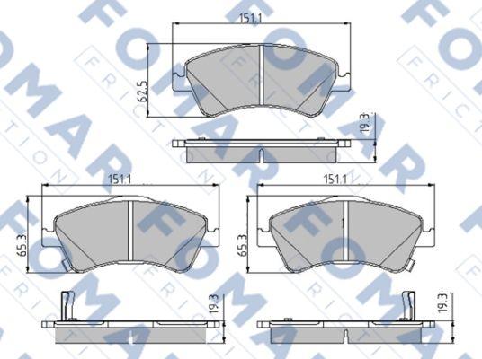 FOMAR Friction FO 862681 - Гальмівні колодки, дискові гальма autozip.com.ua