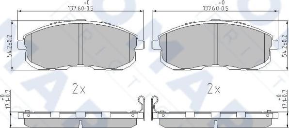 FOMAR Friction FO 809781 - Гальмівні колодки, дискові гальма autozip.com.ua