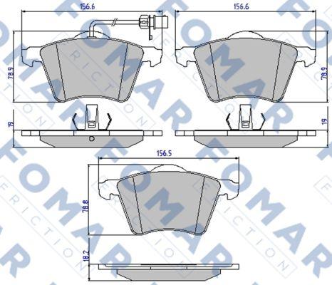 FOMAR Friction FO 814781 - Гальмівні колодки, дискові гальма autozip.com.ua