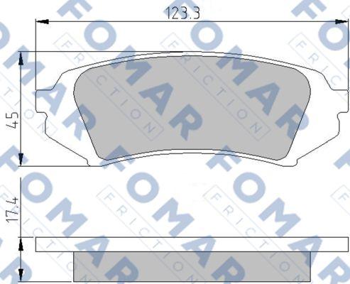 FOMAR Friction FO 813781 - Гальмівні колодки, дискові гальма autozip.com.ua