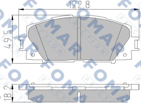 FOMAR Friction FO 838681 - Гальмівні колодки, дискові гальма autozip.com.ua