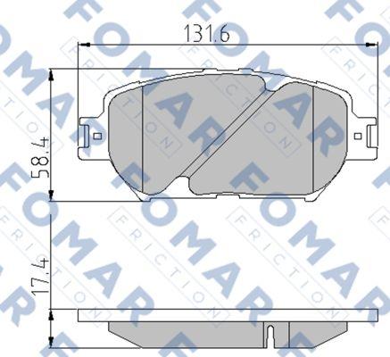 FOMAR Friction FO 832683 - Гальмівні колодки, дискові гальма autozip.com.ua