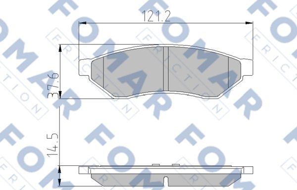 FOMAR Friction FO 870981 - Гальмівні колодки, дискові гальма autozip.com.ua