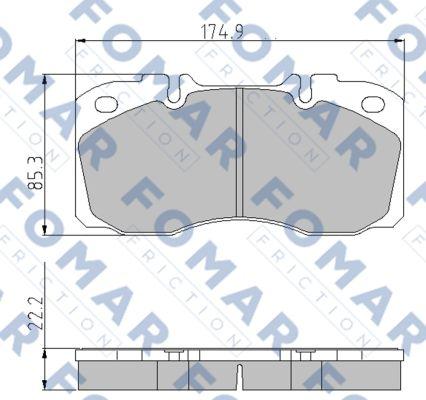 FOMAR Friction FO 870281 - Гальмівні колодки, дискові гальма autozip.com.ua