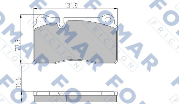 FOMAR Friction FO 871281 - Гальмівні колодки, дискові гальма autozip.com.ua