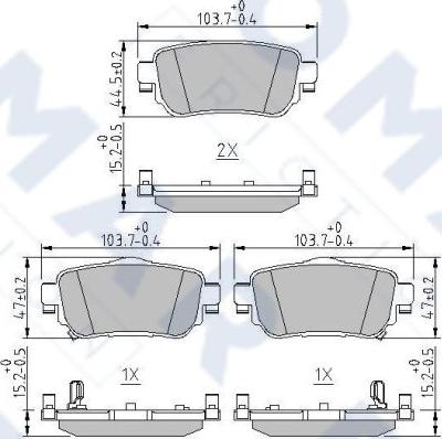 FOMAR Friction FO 266281 - Гальмівні колодки, дискові гальма autozip.com.ua