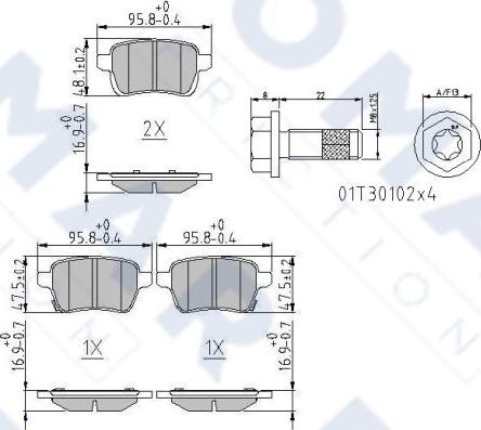 FOMAR Friction FO 268881 - Гальмівні колодки, дискові гальма autozip.com.ua