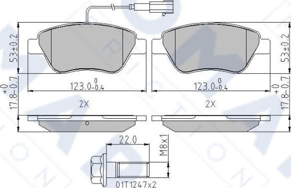 FOMAR Friction FO 217681 - Гальмівні колодки, дискові гальма autozip.com.ua