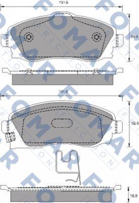 FOMAR Friction FO 783481 - Гальмівні колодки, дискові гальма autozip.com.ua