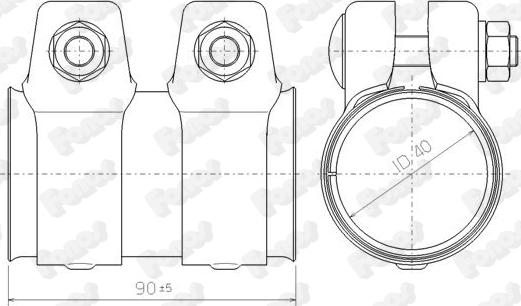 Fonos 80710 - З'єднувальні елементи, система випуску autozip.com.ua