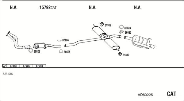 Fonos AD80225 - Система випуску ОГ autozip.com.ua
