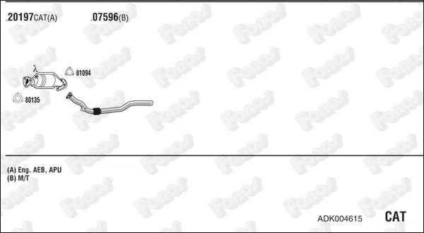 Fonos ADK004615 - Система випуску ОГ autozip.com.ua