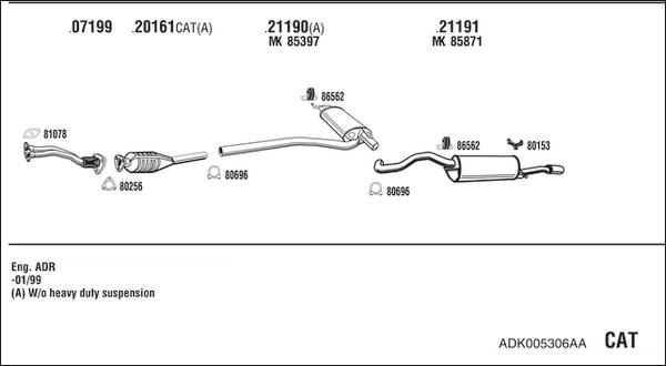 Fonos ADK005306AA - Система випуску ОГ autozip.com.ua