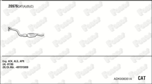 Fonos ADK008351A - Система випуску ОГ autozip.com.ua