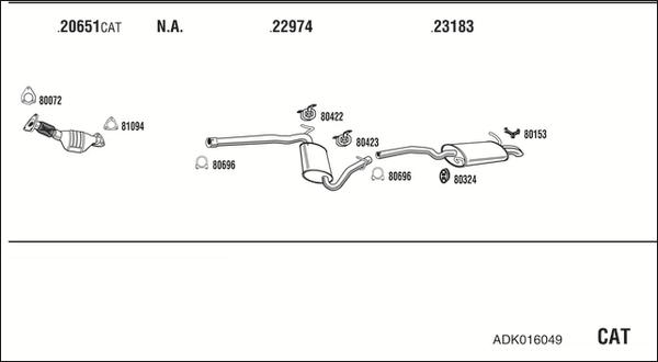 Fonos ADK016049 - Система випуску ОГ autozip.com.ua