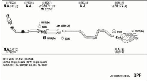 Fonos ARK018929BA - Система випуску ОГ autozip.com.ua