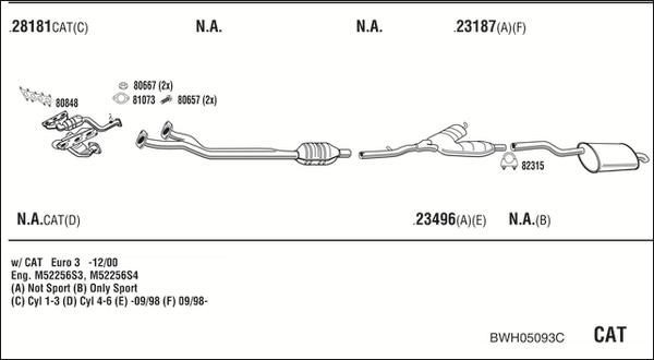 Fonos BWH05093C - Система випуску ОГ autozip.com.ua