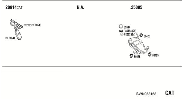 Fonos BWK058168 - Система випуску ОГ autozip.com.ua