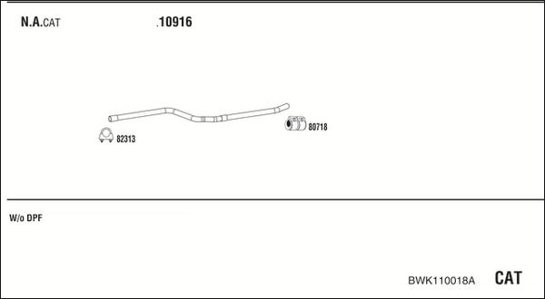 Fonos BWK110018A - Система випуску ОГ autozip.com.ua