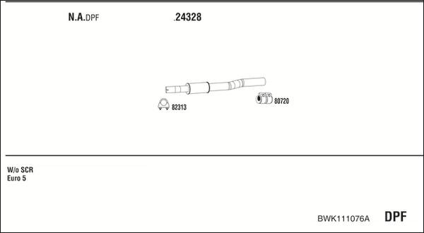 Fonos BWK111076A - Система випуску ОГ autozip.com.ua