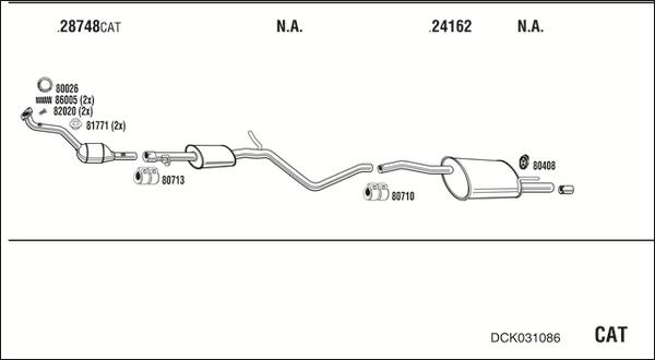 Fonos DCK031086 - Система випуску ОГ autozip.com.ua