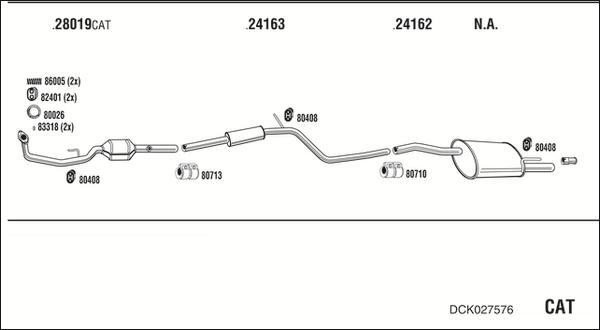 Fonos DCK027576 - Система випуску ОГ autozip.com.ua