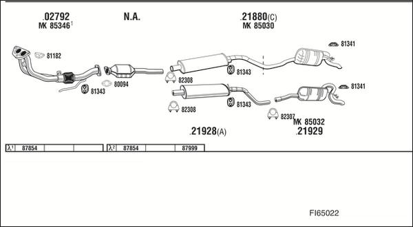 Fonos FI65022 - Система випуску ОГ autozip.com.ua