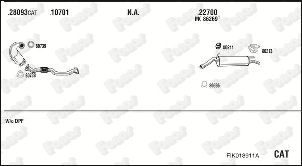 Fonos FIK018911A - Система випуску ОГ autozip.com.ua