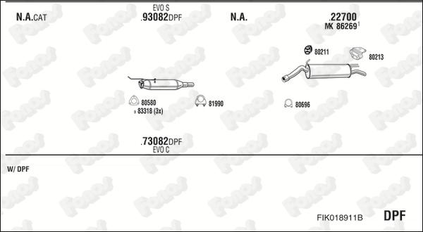 Fonos FIK018911B - Система випуску ОГ autozip.com.ua