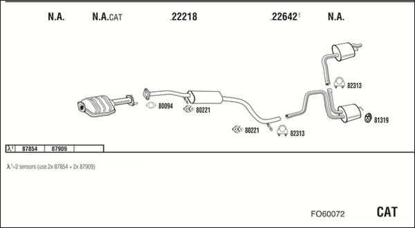 Fonos FO60072 - Система випуску ОГ autozip.com.ua