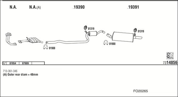 Fonos FO20265 - Система випуску ОГ autozip.com.ua