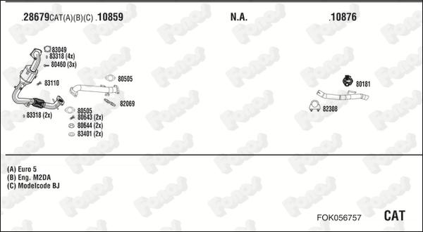 Fonos FOK056757 - Система випуску ОГ autozip.com.ua