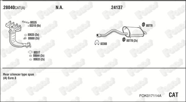 Fonos FOK017114A - Система випуску ОГ autozip.com.ua