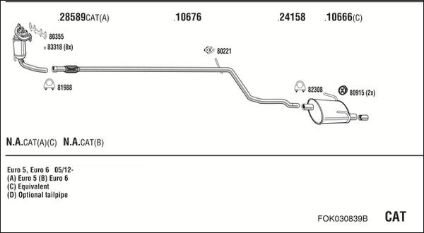 Fonos FOK030839B - Система випуску ОГ autozip.com.ua