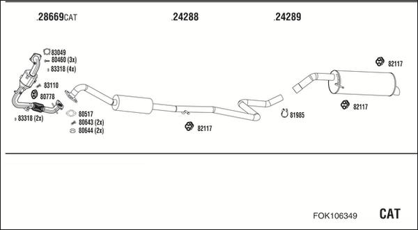 Fonos FOK106349 - Система випуску ОГ autozip.com.ua