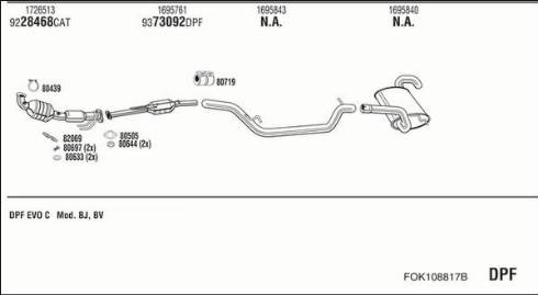 Fonos FOK108817B - Система випуску ОГ autozip.com.ua