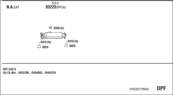 Fonos IVK057760A - Система випуску ОГ autozip.com.ua