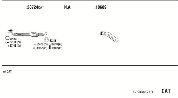 Fonos IVK034171B - Система випуску ОГ autozip.com.ua