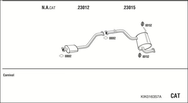 Fonos KIK016357A - Система випуску ОГ autozip.com.ua