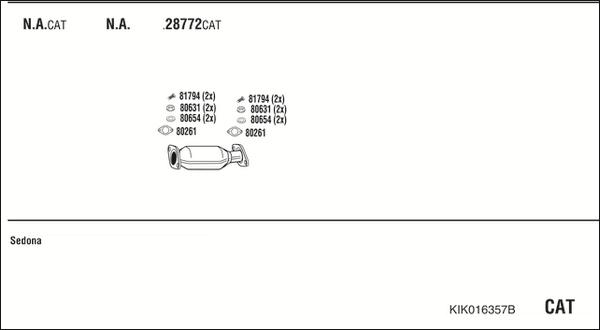 Fonos KIK016357B - Система випуску ОГ autozip.com.ua