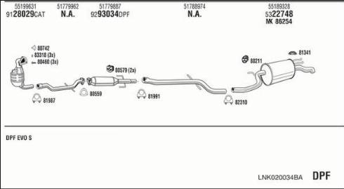 Fonos LNK020034BA - Система випуску ОГ autozip.com.ua