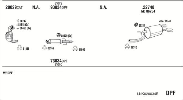 Fonos LNK020034B - Система випуску ОГ autozip.com.ua