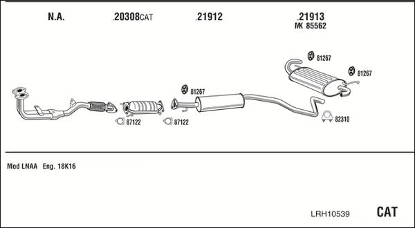 Fonos LRH10539 - Система випуску ОГ autozip.com.ua