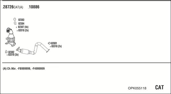 Fonos OPK055118 - Система випуску ОГ autozip.com.ua