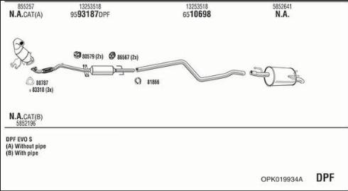 Fonos OPK019934A - Система випуску ОГ autozip.com.ua