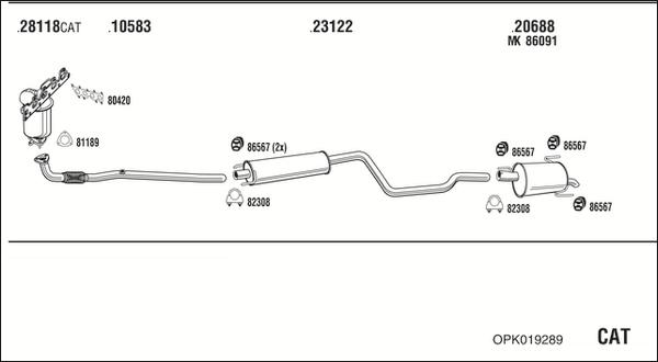 Fonos OPK019289 - Система випуску ОГ autozip.com.ua